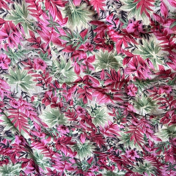 🌸 Vintage 90s April Cornell Floral Beaded Midi Skirt - Picture 2 of 6